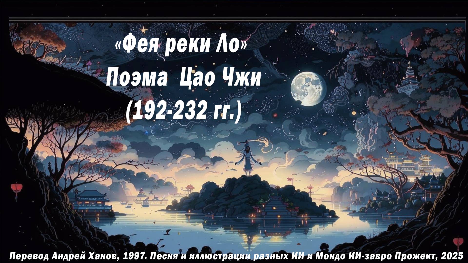 «Фея реки Ло» 
Поэма  Цао Чжи
(192-232 гг.) 
Перевод Андрей Ханов, 1997. ИИ, Мондо ИИ-завро Прожект