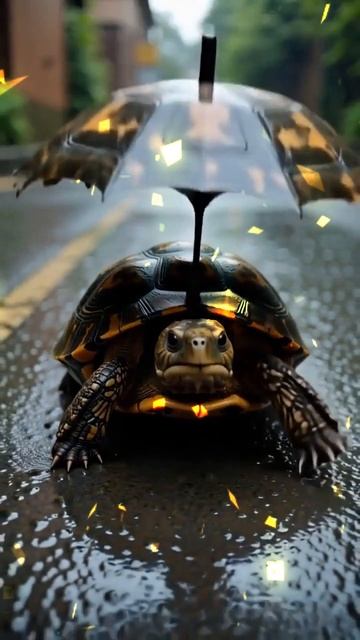 черепаха 🐢 и зонтик 🌂