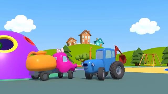 КОНКУРС ТАЛАНТОВ - Синий трактор и друзья машинки на детской площадке