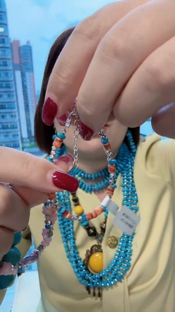 250604-10 Turquoise & Red Spiny Oyster Bracelet: Deep-Sea Duet on the Wrist