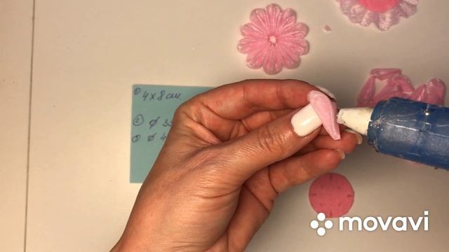 МК Цветы из органзы на резиночке 🌸🌸 . DIY Ribbon flowers.  Flores