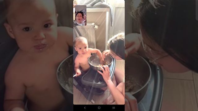 На видео связи с бабушкой Олей