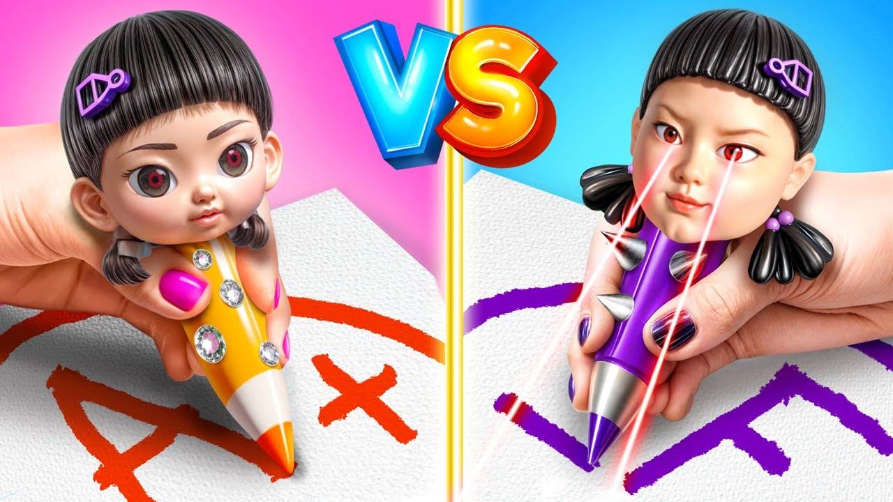 Школьная Битва Хорошая vs Плохая Кукла Squid Game! Учительский Челлендж!