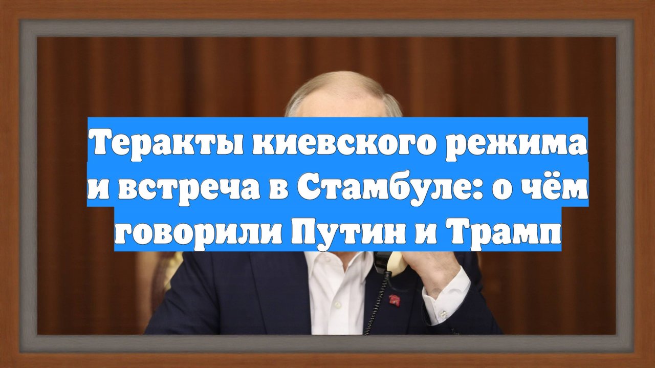 Теракты киевского режима и встреча в Стамбуле: о чём говорили Путин и Трамп