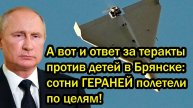 А вот и ответ за теракты против детей в Брянске: сотни ГЕРАНЕЙ полетели по целям!