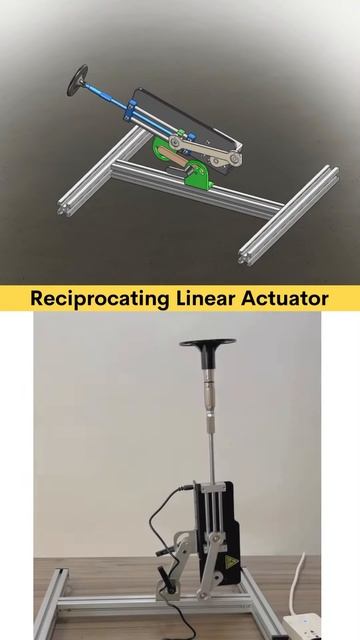 Reciprocating Linear Actuator 📌 #cad #mechanical #3ddesign #engineering #toys #actuator #solidworks