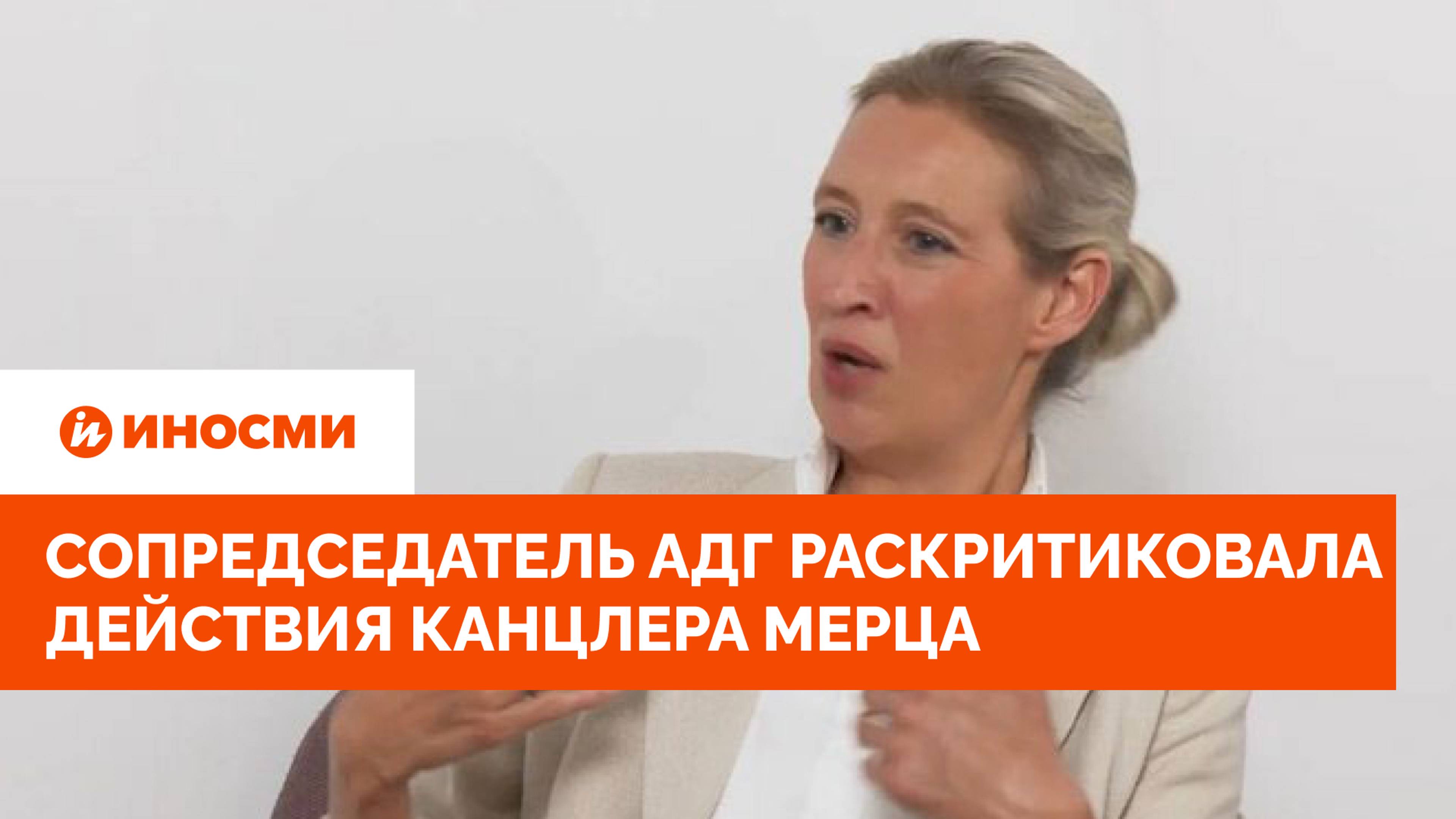 «Это безумие». Сопредседатель АдГ раскритиковала действия канцлера Мерца
