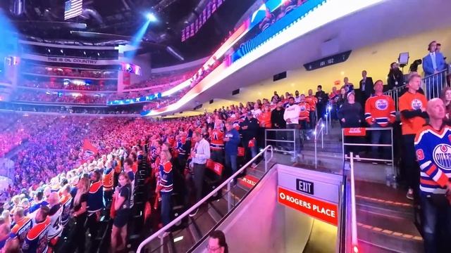 EPIC "360" look at anthems from Rogers Place   Stanley Cup Final Game 1