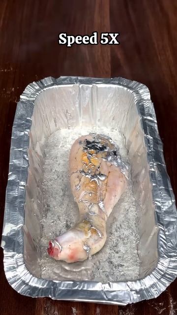 Roasting chicken Leg 🍗 with Molten Aluminium 😱 #experiment #science #cooking