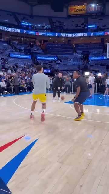 Hali getting ready for Game 1 in his new signature shoe