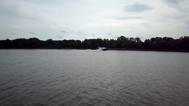 BOAT IN A SHIPPING CANAL