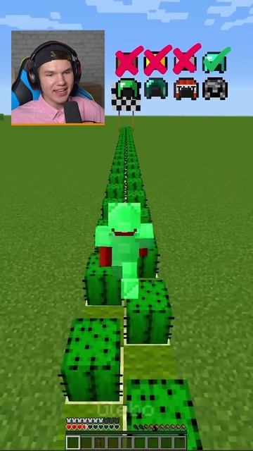 БРОНЯ VS КАКТУС В МАЙНКРАФТ🌵 410% #shorts #шортс #minecraft #майнкрафт #вмайнкрафт #проверка #lisfo