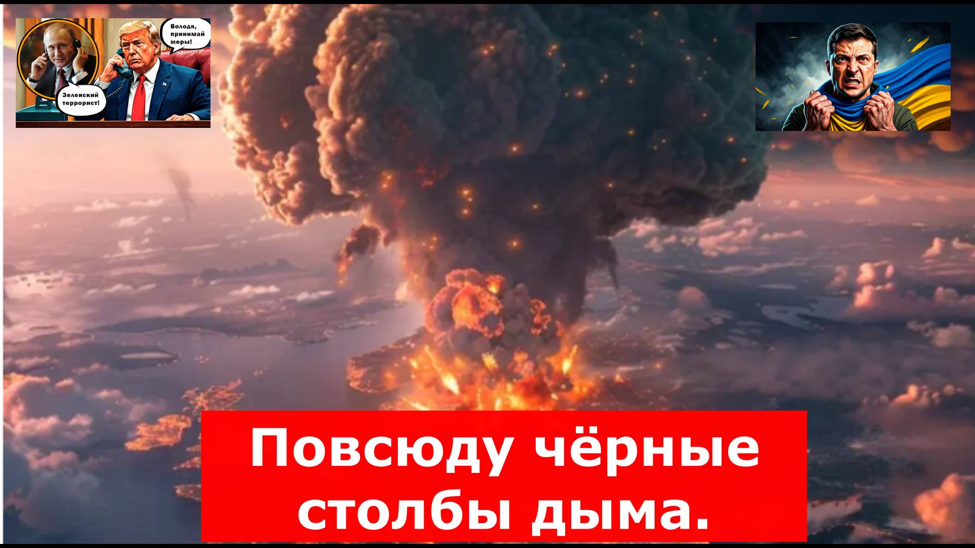 Ювелирный удар по администрации Херсона: Повсюду чёрные столбы дыма. Разруху не скрыть.