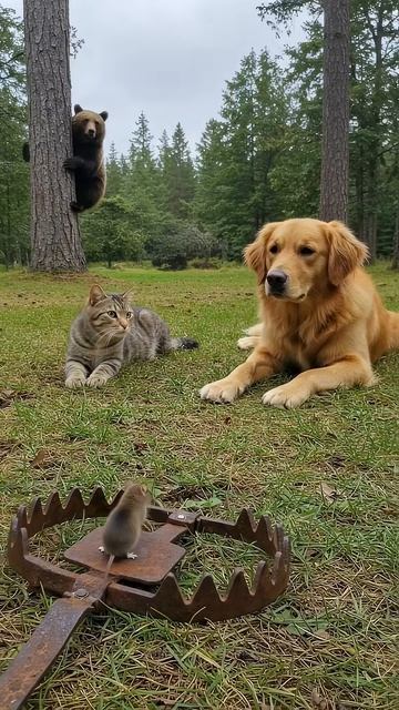 Mouse： There’s a BEAR Hanging on the Tree Like THIS!!
