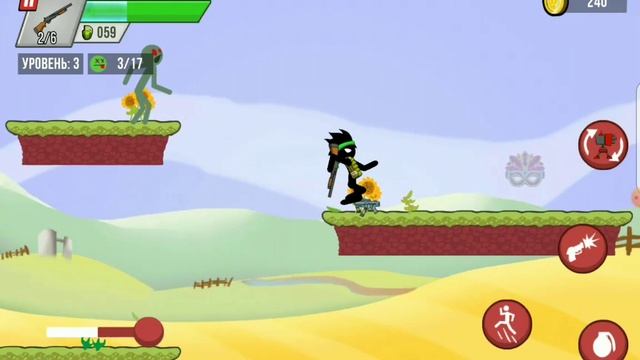 3(часть) Stickman vs Zombie