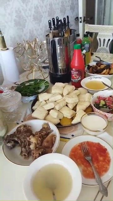 наш праздничный стол на Курбан Байрам-Трапеза)