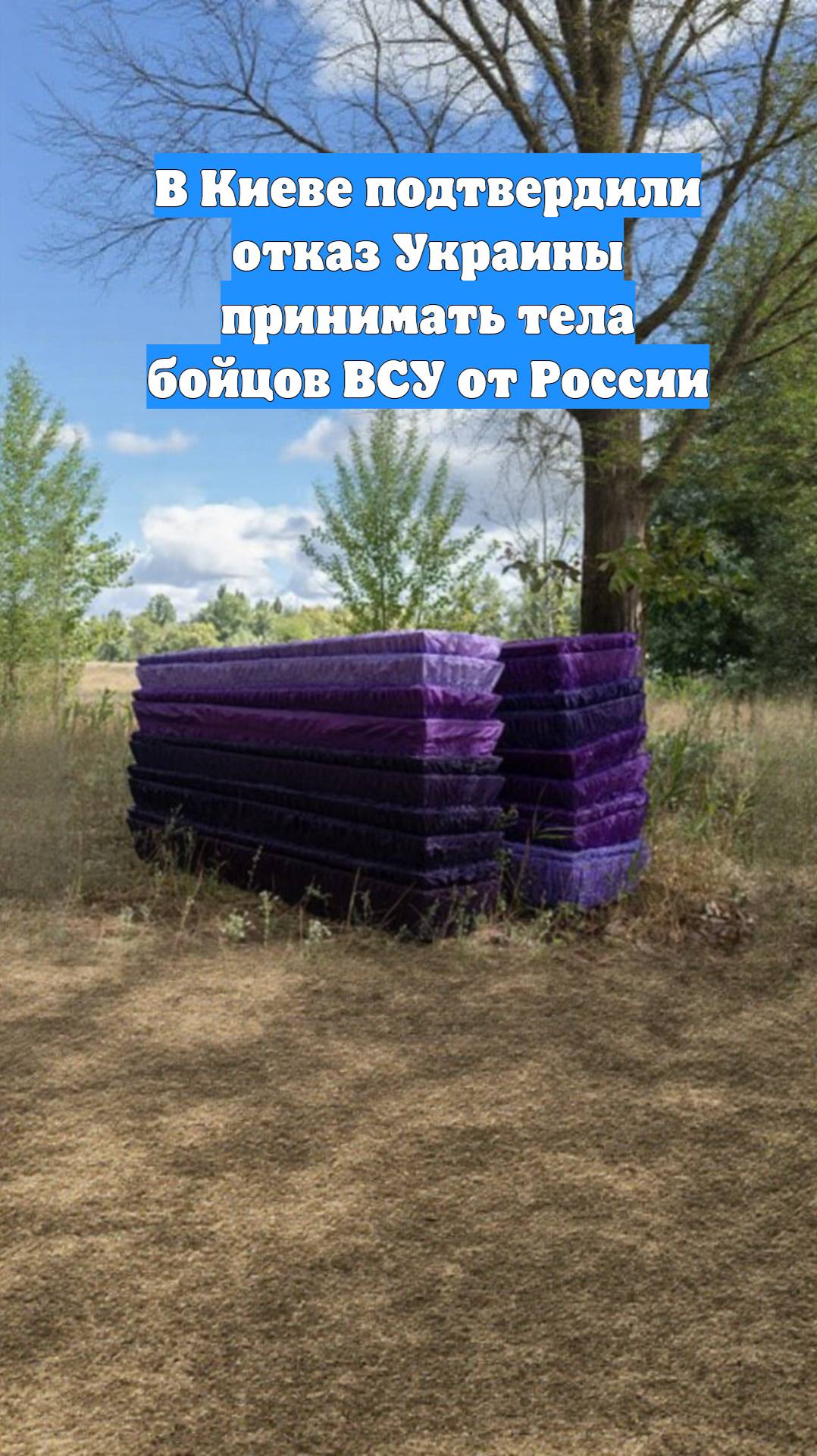 В Киеве подтвердили отказ Украины принимать тела бойцов ВСУ от России