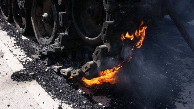 Свеже подбитая американская самоходка.