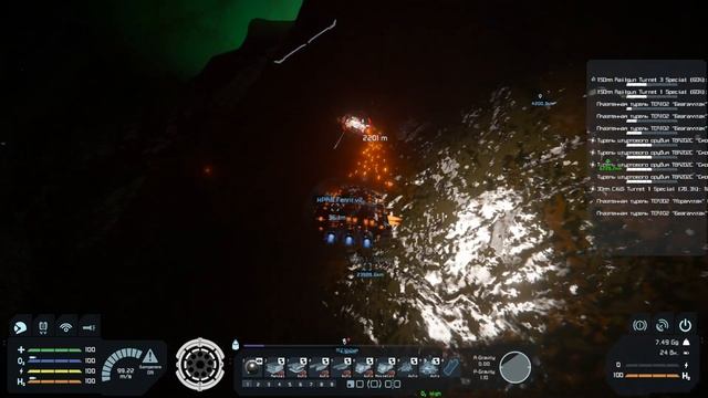 Space Engineers Siberium бой с боссом NPC