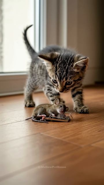 Even the Cat Was Shocked by the Mouse’s Move!