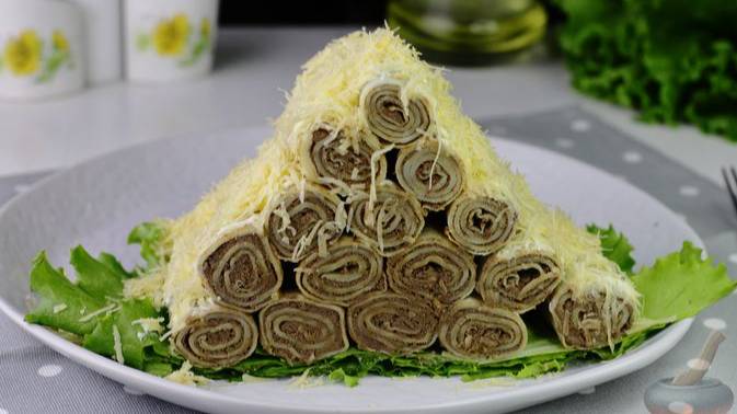 Эффектная закуска на праздничном столе. ЗАКУСОЧНЫЙ ТОРТ С ПЕЧЕНЬЮ