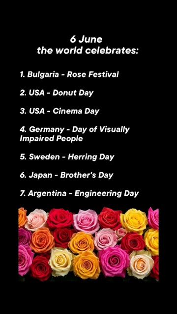 6 June the world celebrates #holiday #happy #popular #june