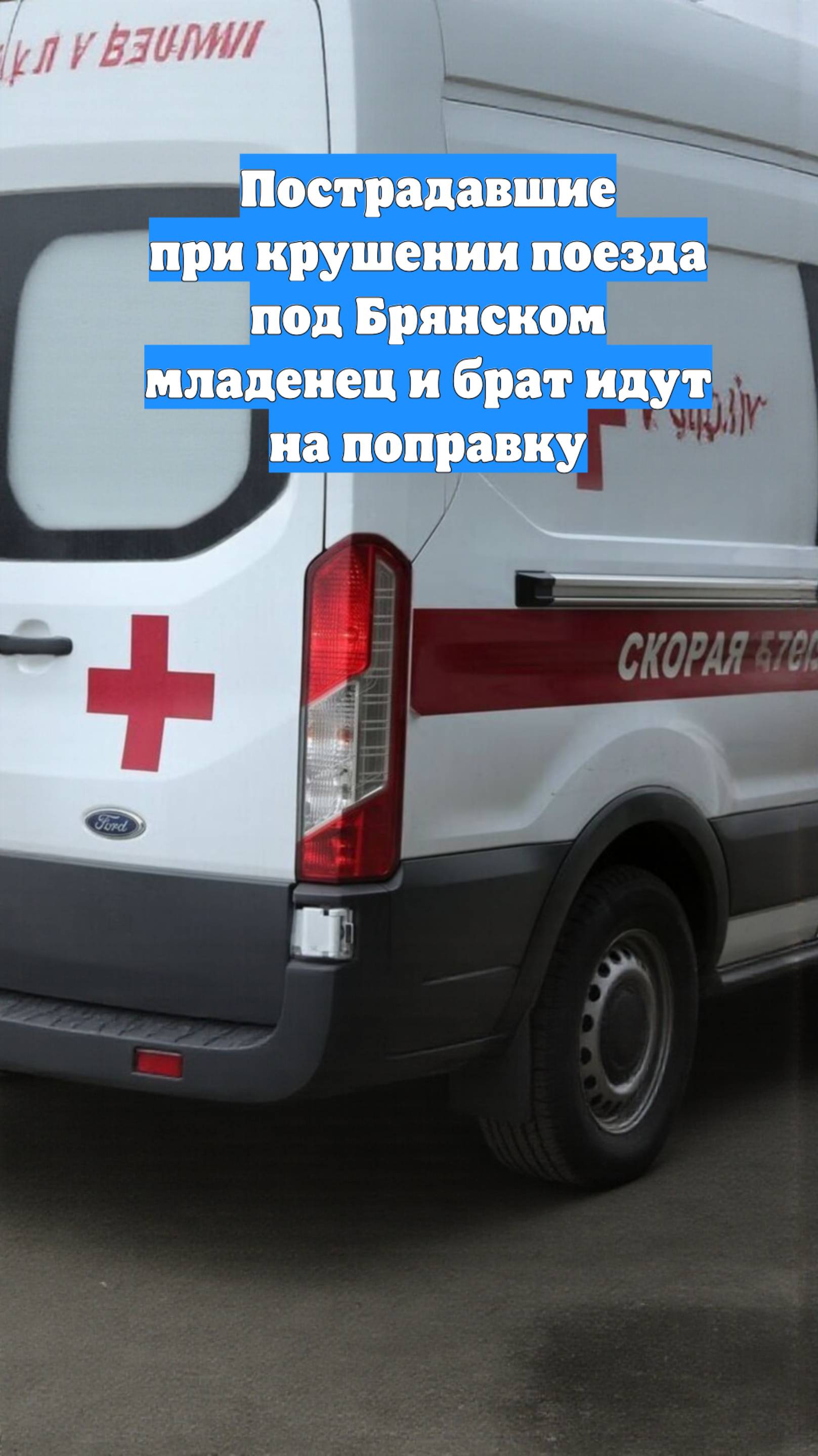 Пострадавшие при крушении поезда под Брянском младенец и брат идут на поправку