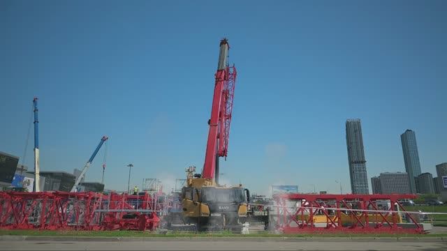 Видео с начала застройки и заезда техники на выставку CTT Expo 2025
