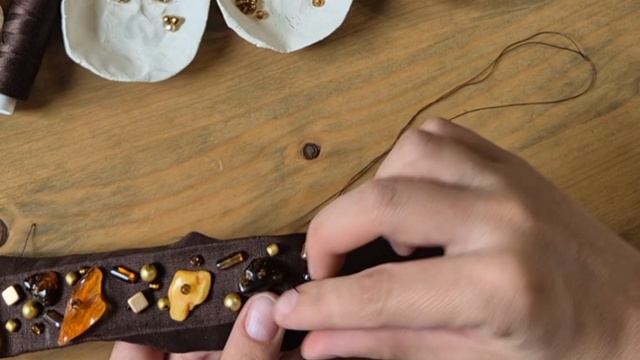 Вышиваю повязку для волос