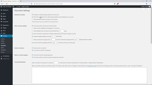 008. WordPress General Settings