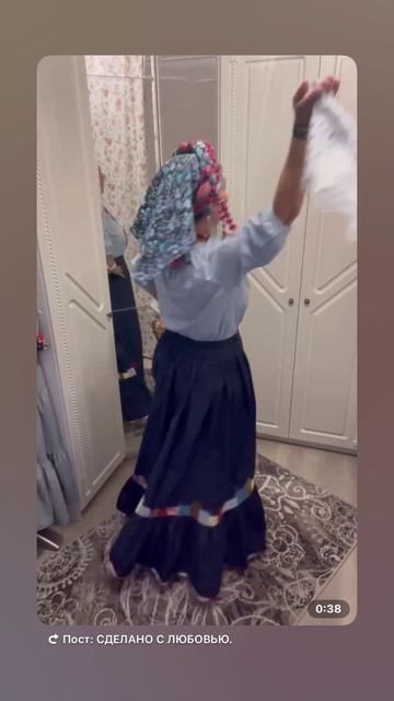 Лоскутная юбка в народном стиле.