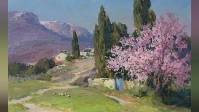 Тополь,гранат и кипарис