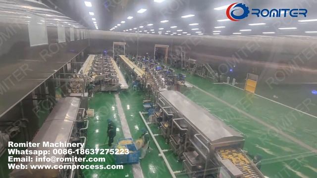 Линия по производству початков сладкой кукурузы в вак