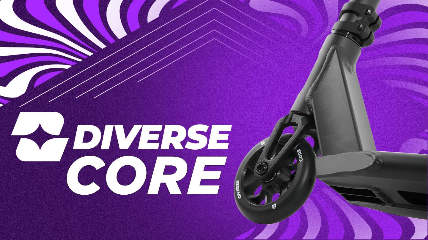 DIVERSE CORE🔥ЛЕГКИЙ ПАРКОВЫЙ САМОКАТ