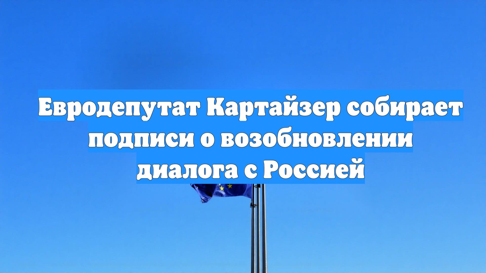 Евродепутат Картайзер собирает подписи о возобновлении диалога с Россией