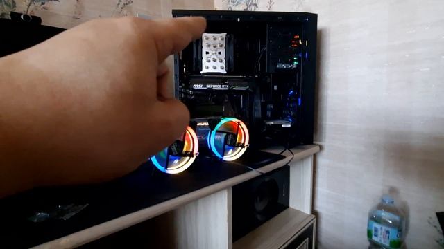 Модернизация системы охлаждения. Собраный ПК. + 2 вентилятора Ginzu RGB.