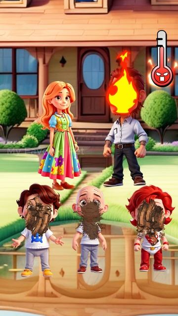 HVsoJfl7CL8 - Children and a Puddle. Cartoon. #scartoon #shorts #viral #cartoon #fyp #animation #ani