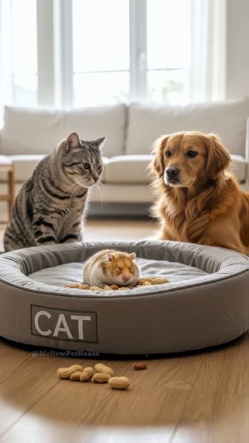“Why Is He Sleeping There…？” Two Pets in Denial