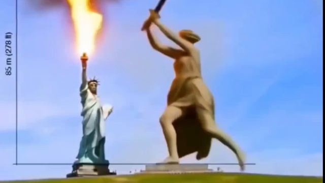 Родина мать против статуи свободы! Родина-мать зовёт! Скульптура, Героям Сталинградской битвы на Мам