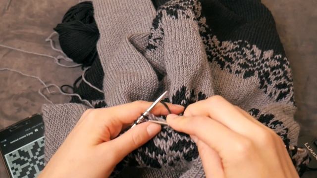 Жаккардовое платье на круглой кокетке спицами/ Часть 4/ МАСТЕР КЛАСС ПО ВЯЗАНИЮ СПИЦАМИ