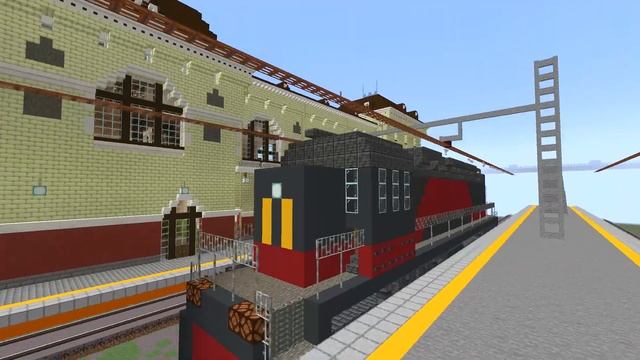 Тепловоз ТЭМ14 в маинкрафте  Create mod