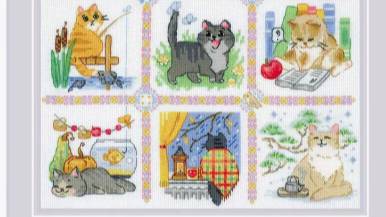 Вышивка крестиком от Риолис "Кошачий календарь" 4