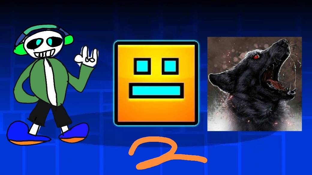 Я Санс44 и Bobik486 играем в Geometry Dash 2