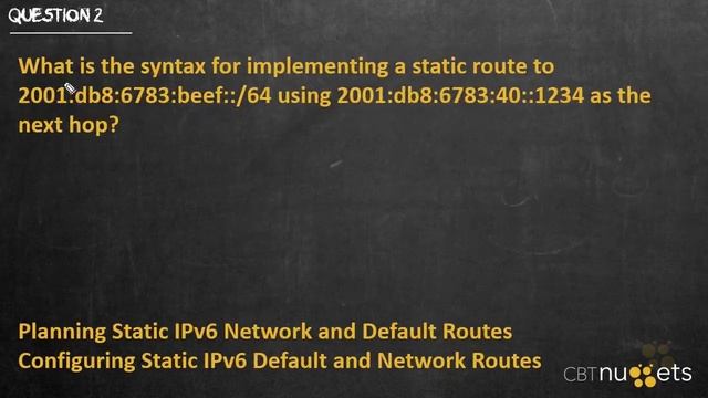 CCNA_189_9. Review of Configure and Verify Cisco IPv6 Static Routes