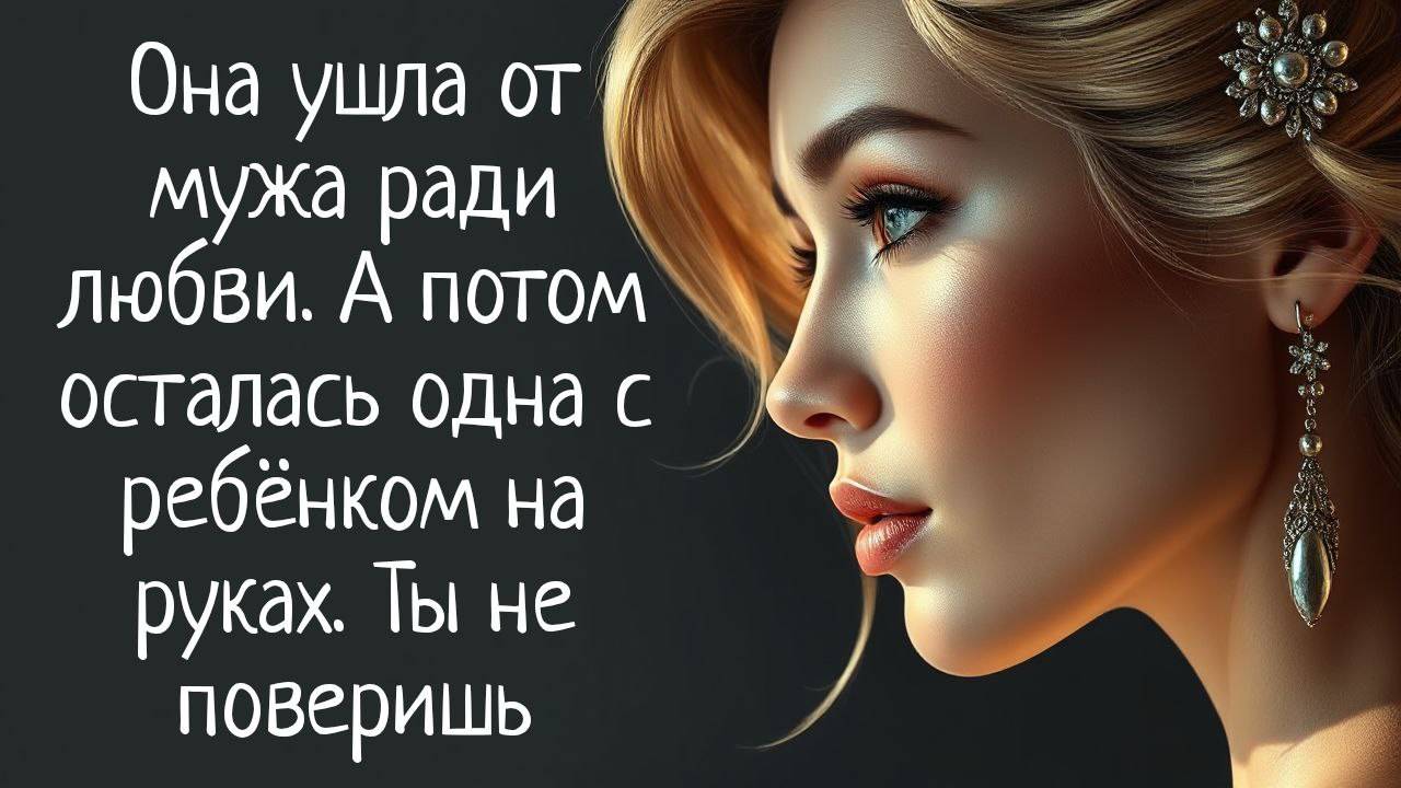 Она ушла от мужа ради любви. А потом осталась одна с ребёнком на руках. Ты не поверишь