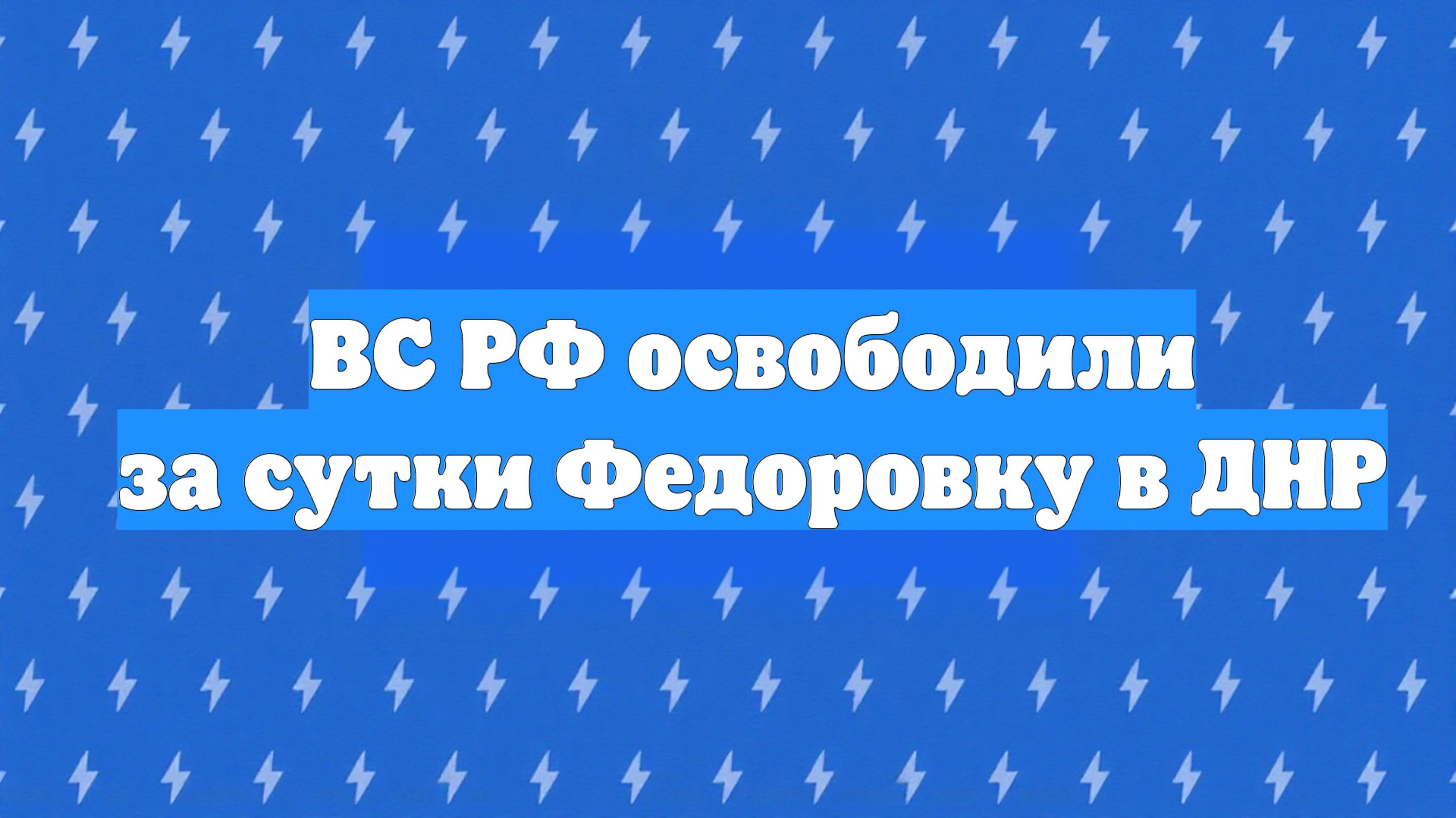 ВС РФ освободили за сутки Федоровку в ДНР