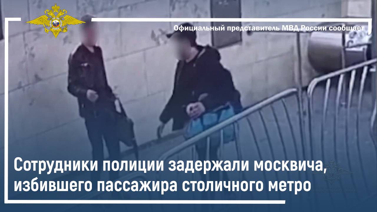 Сотрудники полиции задержали москвича, избившего пассажира столичного метро