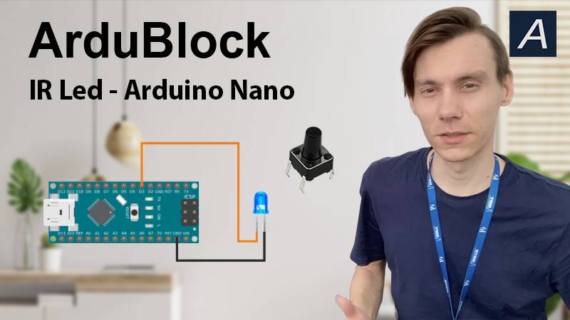 ArduBlock - IR Led - Arduino Nano