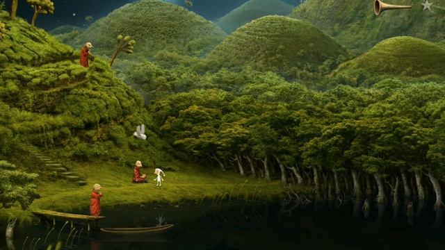 Часть 90 Прохождение игры Samorost 3 от Kibertok Гном общается с монахами про рыцаря, дракона