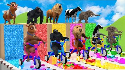 🦓 🐄 🐅 🦆 ЗАБАВНЫЙ МУЛЬТИК - 3d-игра с животными, Забавные 3d-животные